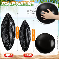 Sinmoe 12 pack white beach balls in 16 and 24 inch sizes, inflated - view 14