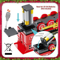 Hot Bee steam locomotive train toy engine with smoke, flashing headlights and sounds - view 7