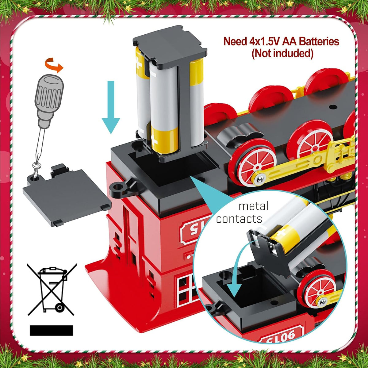 Hot Bee steam locomotive train toy engine with smoke, flashing headlights and sounds - view 7