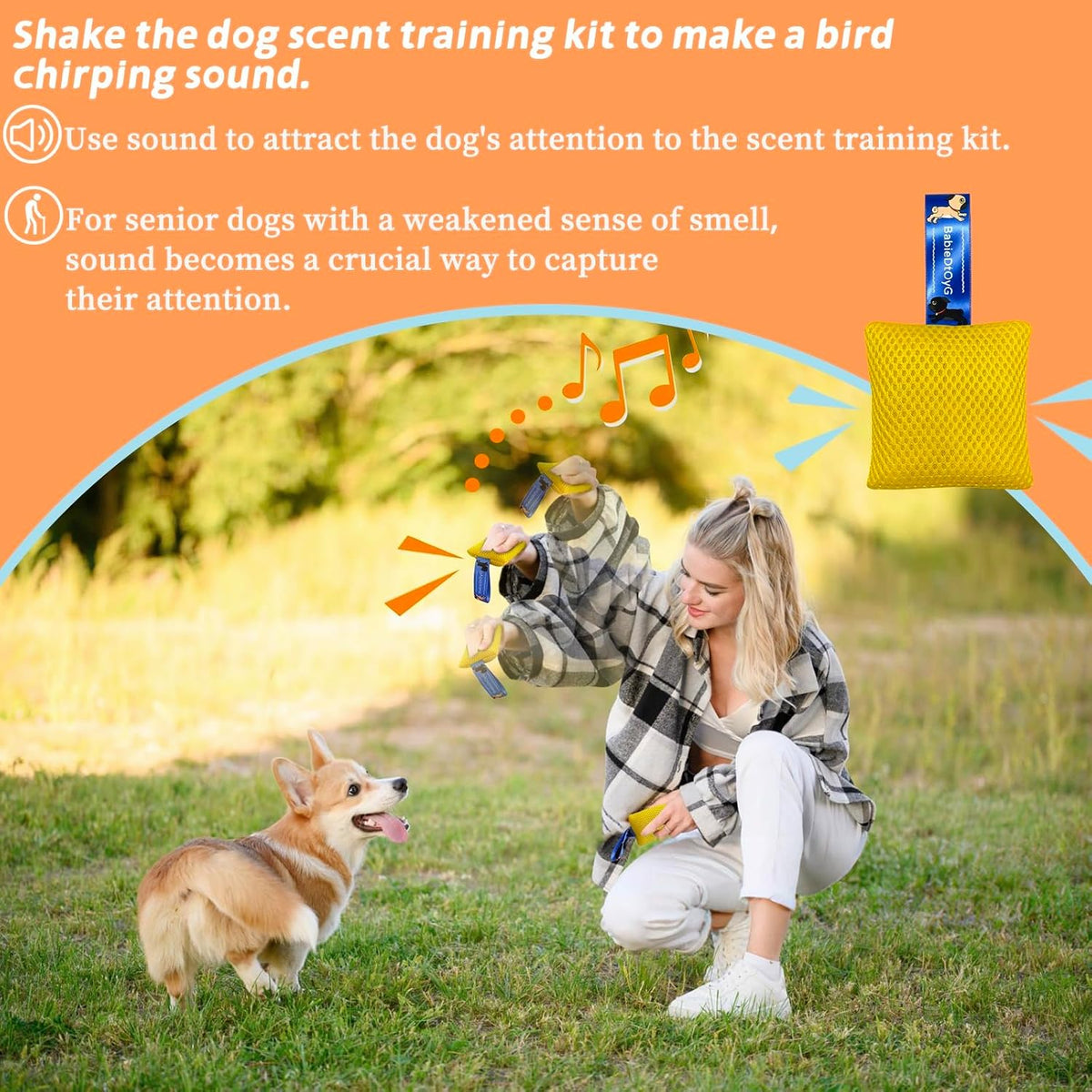 Dog Scent Training kit, Brain Games, Hide and Seek Toys - Yellow - image 2