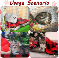 Reginary 4 Pcs Waterproof Guinea Pig Blankets Washable Small Animal Fleece Bedding Absorbent Guinea Pig Cage Liners Reusable Pet Pee Pad Sleep Mat for Hamster Ferret (Red Plaid,24 x 16 Inch)