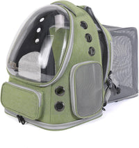 Cat Backpack Carrier for Cats and Small Dogs - Green / X-Large