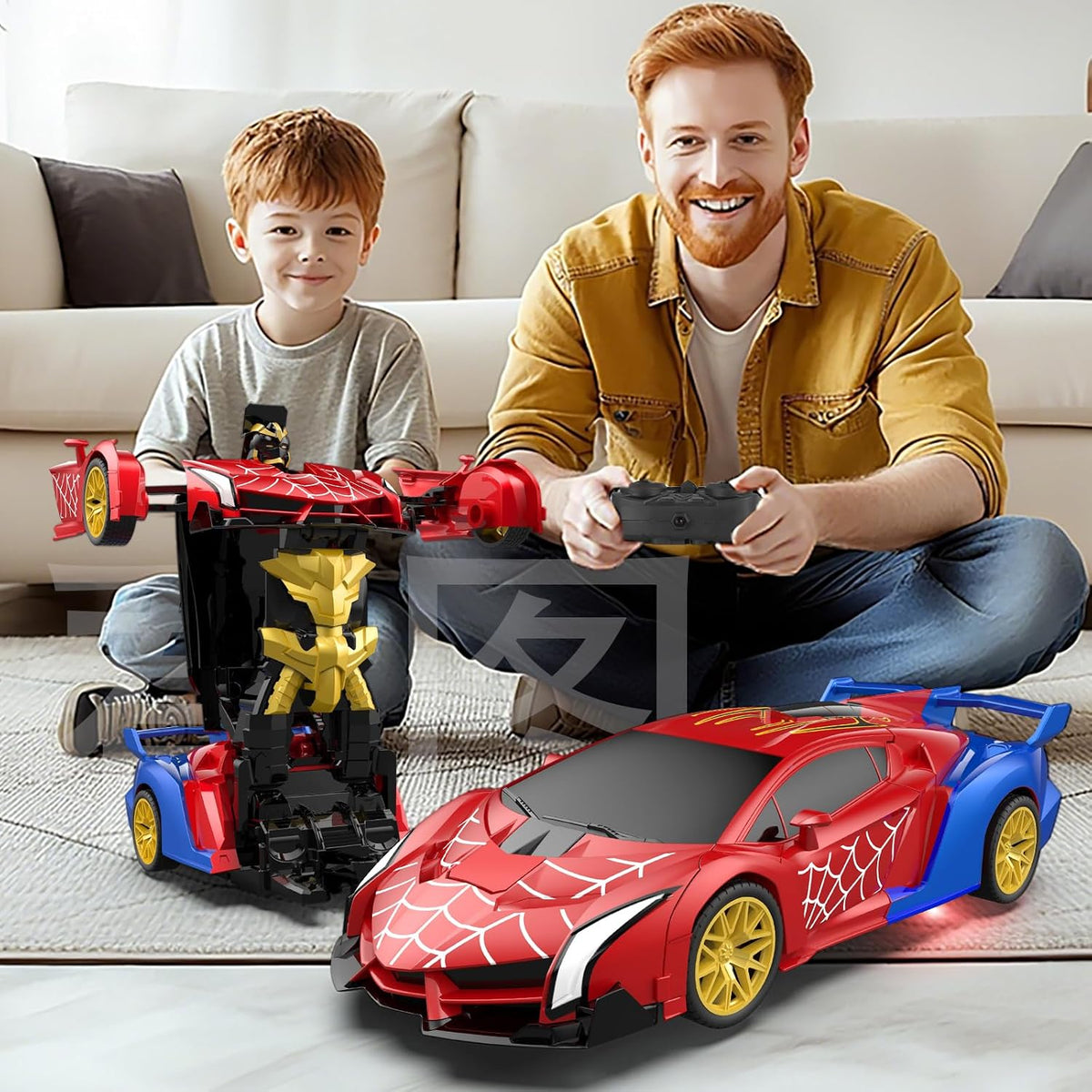 Blackma Transform Rc Cars for Boys 4-7 8-12 - Red & Blue - image 4