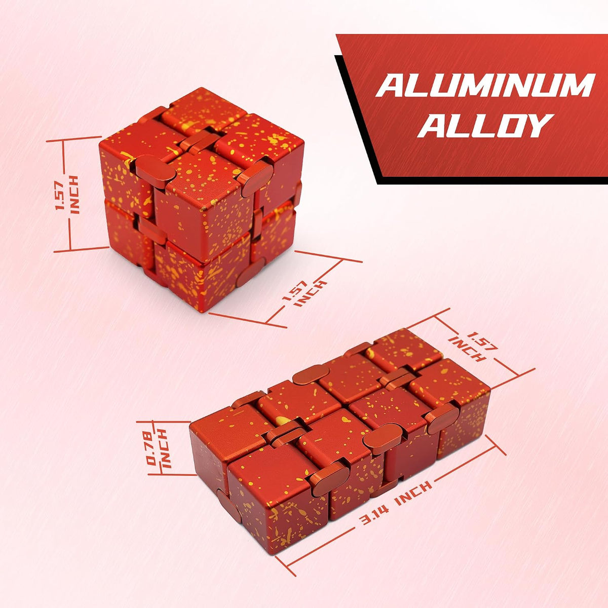 DOLASEV silver metal infinity cube fidget toy made of zinc alloy - view 23