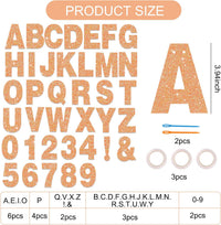 BEISHIDA 116 PCS A-Z DIY Letter Custom Banner Birthday Party Decor – Fun for Kids & Family - Glitter Light Orange - image 3