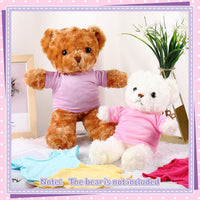 Jecery 8 piece stuffed bear shirts in assorted colors for sublimation - view 12