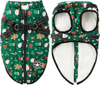 Aiboria Dog Jackets Coat for Winter Windproof Waterproof Skiing Dog - Christmas Green / XX-Large