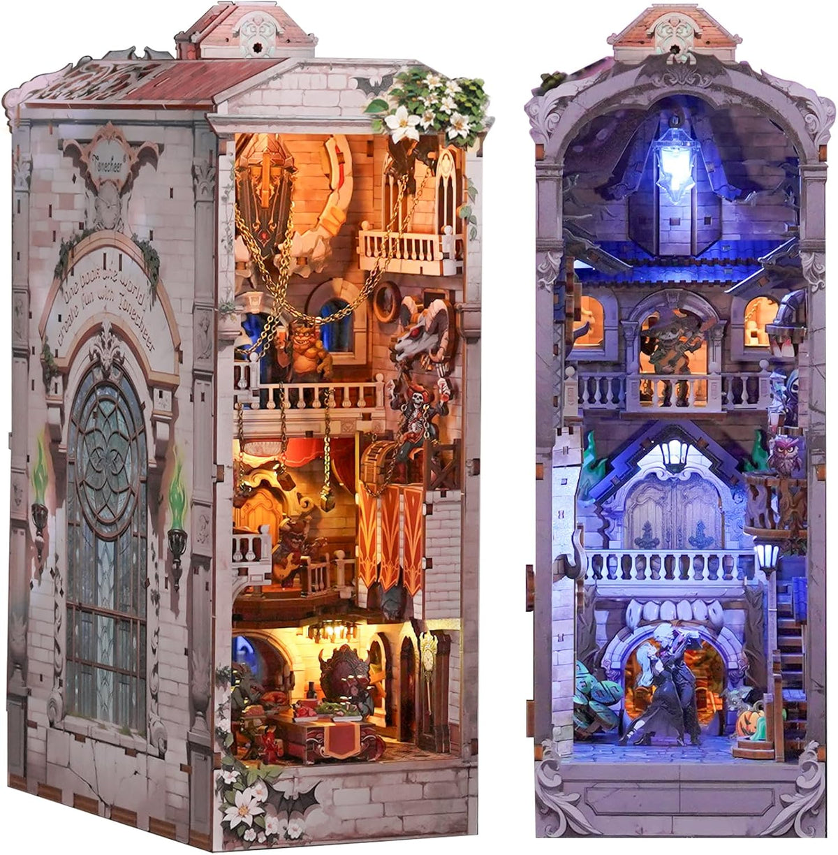 Tonecheer DIY Book Nook Kit 3D Wooden Puzzle Fairy Tale Miniature - Monster Carnival