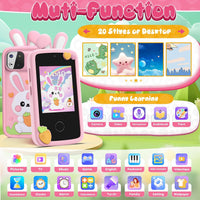 Luyiilo Kids Smart Phone Toys for Boys - Rabbit-Pink - image 2