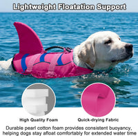 Fragralley Shark Dog Life Jacket - X-large / Pink-Wave Shark - image 2