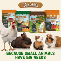 DOC EDDIE'S Digestive Bites - Plant-Based Small Animal Treats for Rabbits, Guinea Pigs, Hamsters, Gerbils, and More - Probiotics Supplement Made with Timothy Hay, Real Fruits, and Veggies