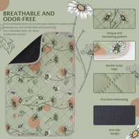IEUUMLER Washable Pee Pads for Dogs - Grass Green Daisy / 24"X48"-2pcs - image 2