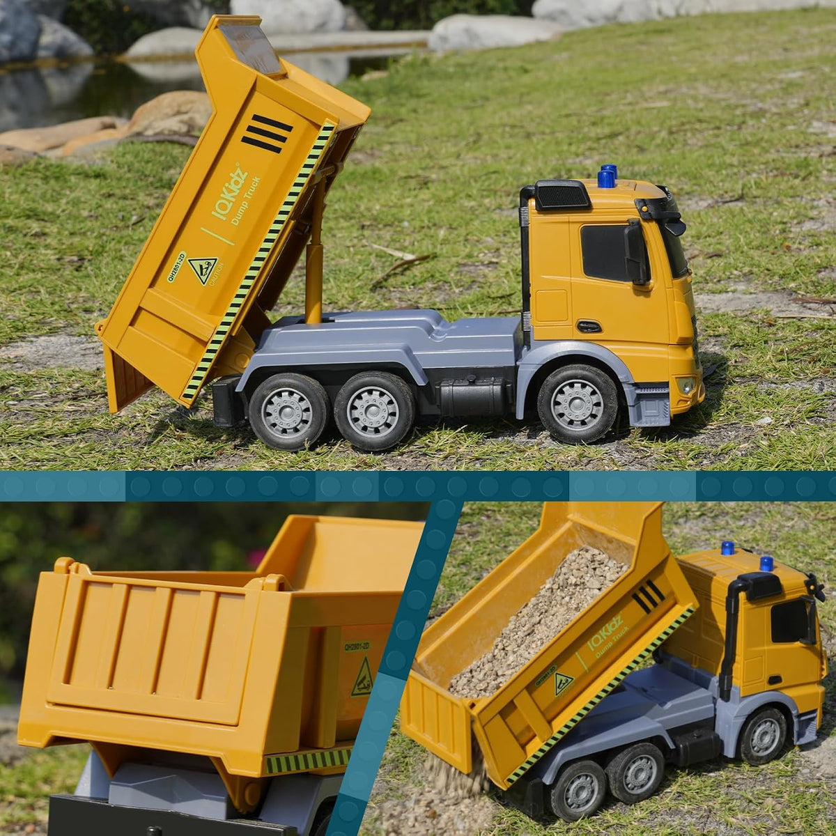 IQKidz Remote Control Excavator Toys for Boys 4-7 Yrs Old - Remote Control Dump Truck - image 4