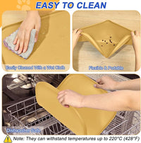Silicone Pet Feeding Mat with Raised Edge for Food and Water, Dog Bowl Mats, Cat Bowls Placemat with High Lip for Floor Waterproof, Rubber Tray for Cats and Dogs 19 x 12 x0.7 Beige