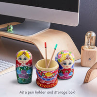 Starxing Russian Nesting Dolls Wood Matryoshka Stacking Set of 7 - Traditional - image 2