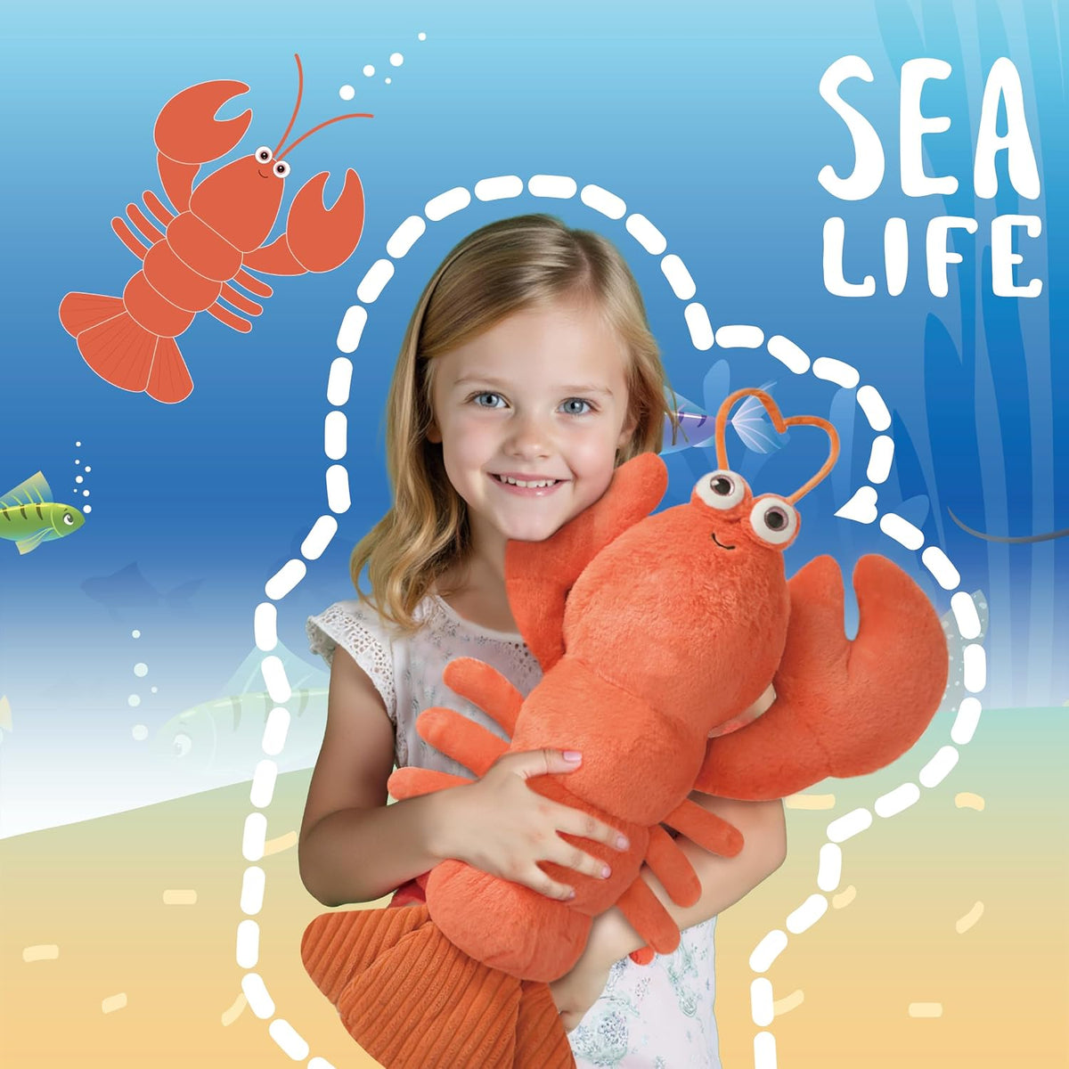 Niuniu Daddy Weighted Stuffed Animals - 3.3 Pounds / Lobster / Ocean - image 2
