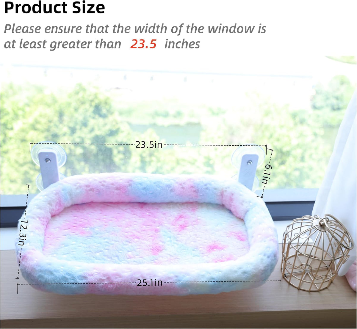 Foldable Cat Window Perch - Multicolor / XL (25.1'L x11.2'W x7.8'H) - image 2