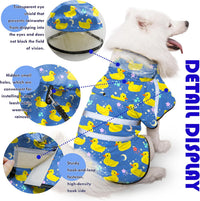 Dog Raincoat, Adjustable Rain Jacket with Hooded Double Layer for Large Medium Small Dogs Puppies - Duck Blue / Small - image 4