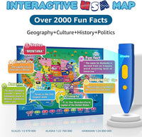 Qiaojoy Bilingual Interactive World Map for Kids Learning Educational - USA & World Map - image 4