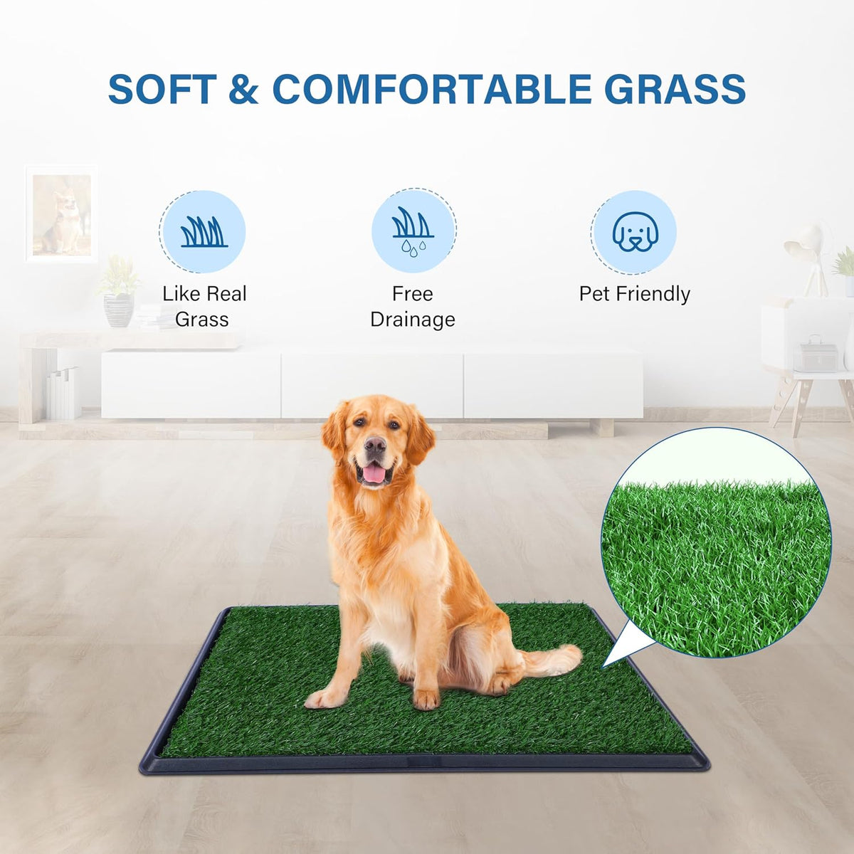 FluffyDream Dog Grass Pad with Tray - 20“X25” - image 4