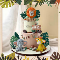 19pcs Safari Animal Cake Topper - Jungle Wild Style - image 4