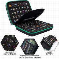 Aoriher 1 Pcs Dice Case with Removable Slotted Tray - Red,Green - image 4