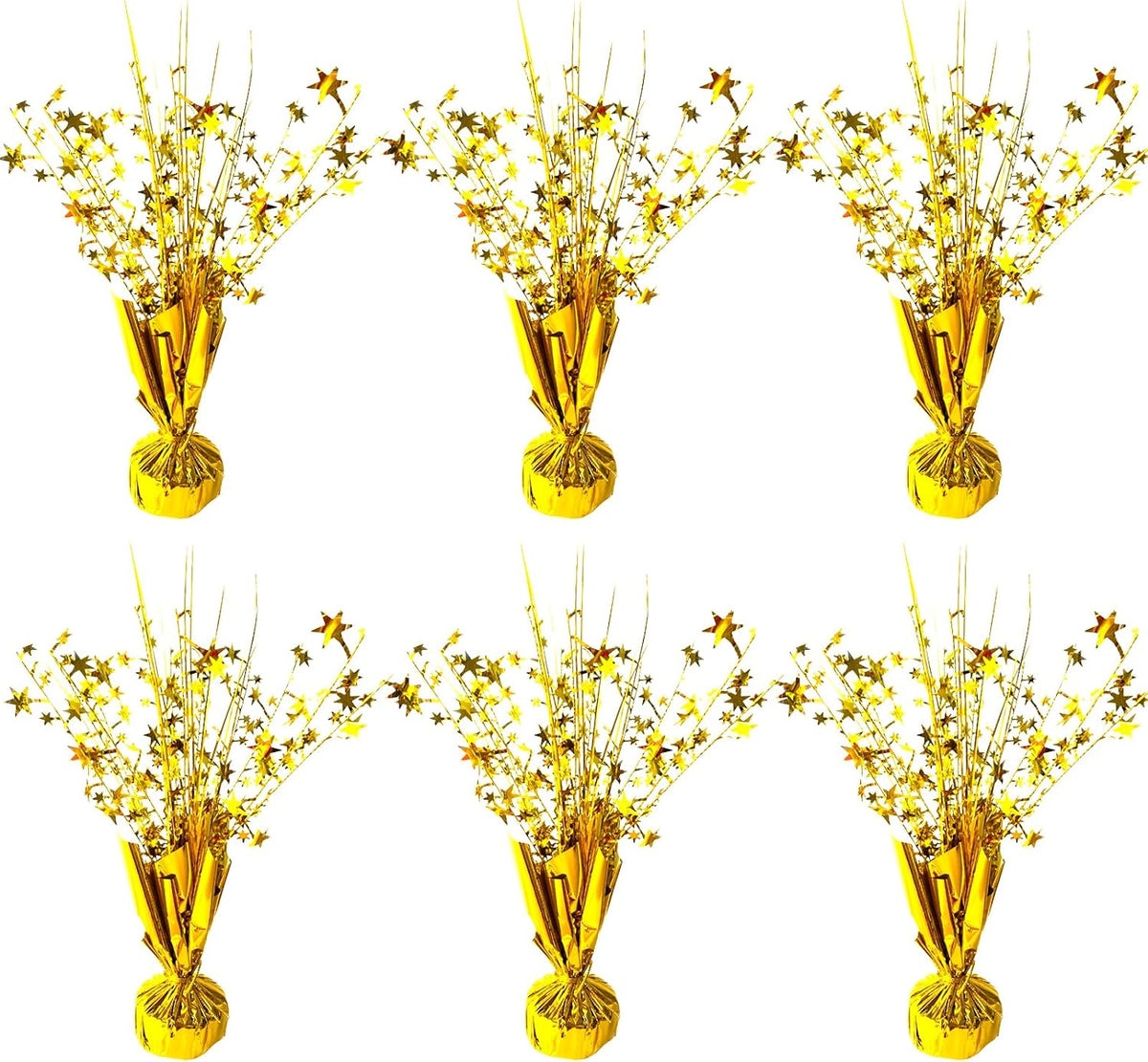FUBININA Birthday Party Centerpieces Table Decorations Metallic Foil - Gold