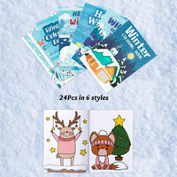 24Pcs Bible Coloring Books Religious Theme DIY Color-in Pages – Fun for Kids & Family - Winter - image 2