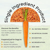 Olewo Original Carrots for Dogs – Fiber for Perfect Poop, Dog Food Toppers for Picky Eaters, Natural Skin & Coat Support, Multivitamin, Probiotics for Digestive and Gut Health, 5.5 lbs
