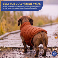 ASENKU Dog Winter Coat Dog Fleece Puffer Jacket for Small Medium - X-Large / Reddish Brown - image 3