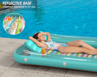 Inflatable Tanning Pool Lounger Float - Mint Green / Large - image 3
