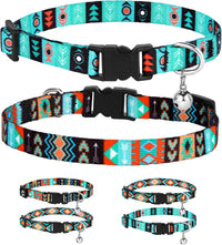 Tribal Aztec Cat Collar 2-Pack, Breakaway with Bell – Essentials for Cats - Ethnic & Tribal, 2-Pack, 7-11"