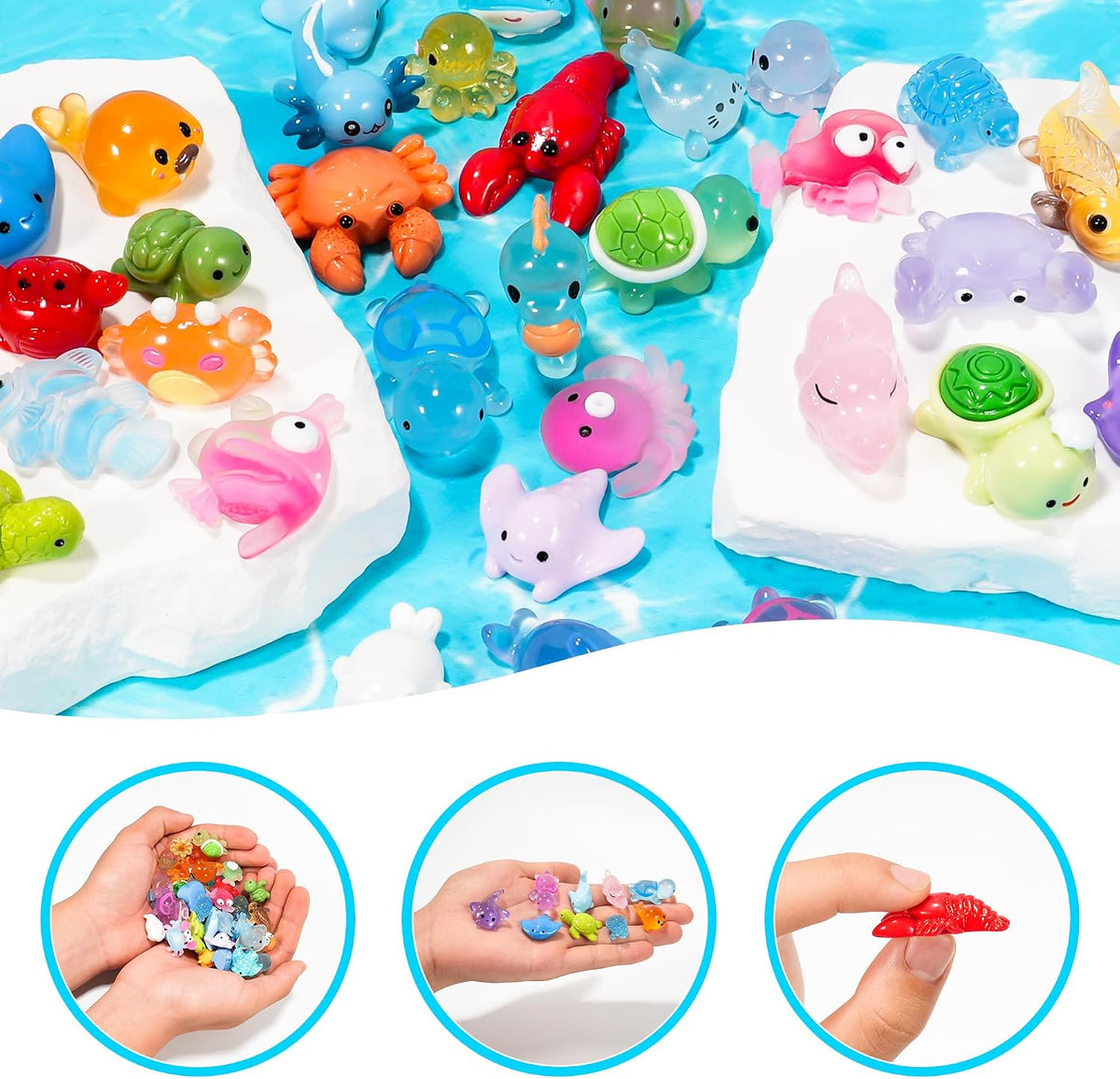 Mini Ducks 100 Pack Tiny Ducks Glow in The Dark – Fun for Kids & Family - Mini Ocean Animals - image 4