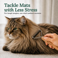 Dematting Comb for Cats and Dogs, Deshedding Undercoat Rake - image 2