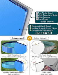 Jasonwell Foldable Dog Pool Collapsible Hard Plastic Swimming Pool Portable Kiddie Pool Pet Pool Doggie Wading Pool Bath Tub for Puppy Small Medium Large Dogs Cats and Kids 48"