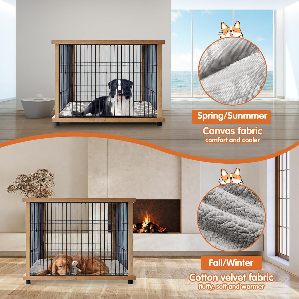 BALAPET Washable Dog Crate Pan Cover - 36.2"L x 23.6"W x 1.0"H - image 4