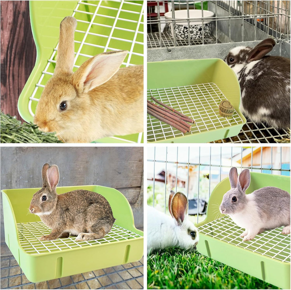 10Pcs Rabbit Litter Box Toilet - 【Green】 - image 2