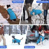 MIGOHI Warm Dog Coat Waterproof Winter Dog Jacket, M - Azure / XXX-Large - image 4
