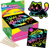 ZMLM 165 Rainbow Scratch Paper Art Mini Notes - Active Scratch Notes