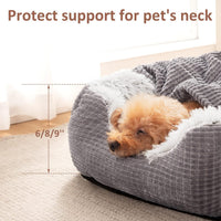 MIXJOY Dog Beds for Small Medium Dogs with Hooded Attached - 25.0"L x 21.0"W x 8.0"Th - image 3