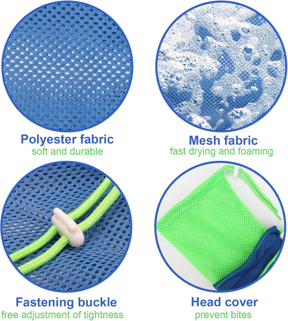 Cat Bathing Bag Anti Scratch Grooming Shower Washing Bag for Nail - Blue-Green - image 3