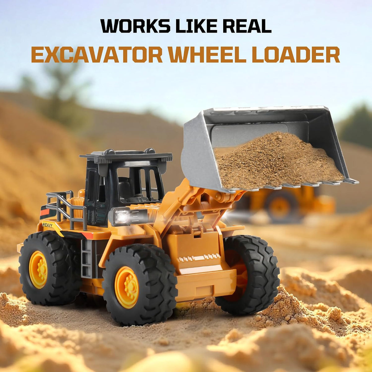 Dwi Dowellin Rc Bulldozer Toys for Boys - Front Loader - image 2