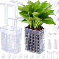 2026 Latest Upgraded Aquarium Plant Holder Adjustable Height - Transparent-2 Pack