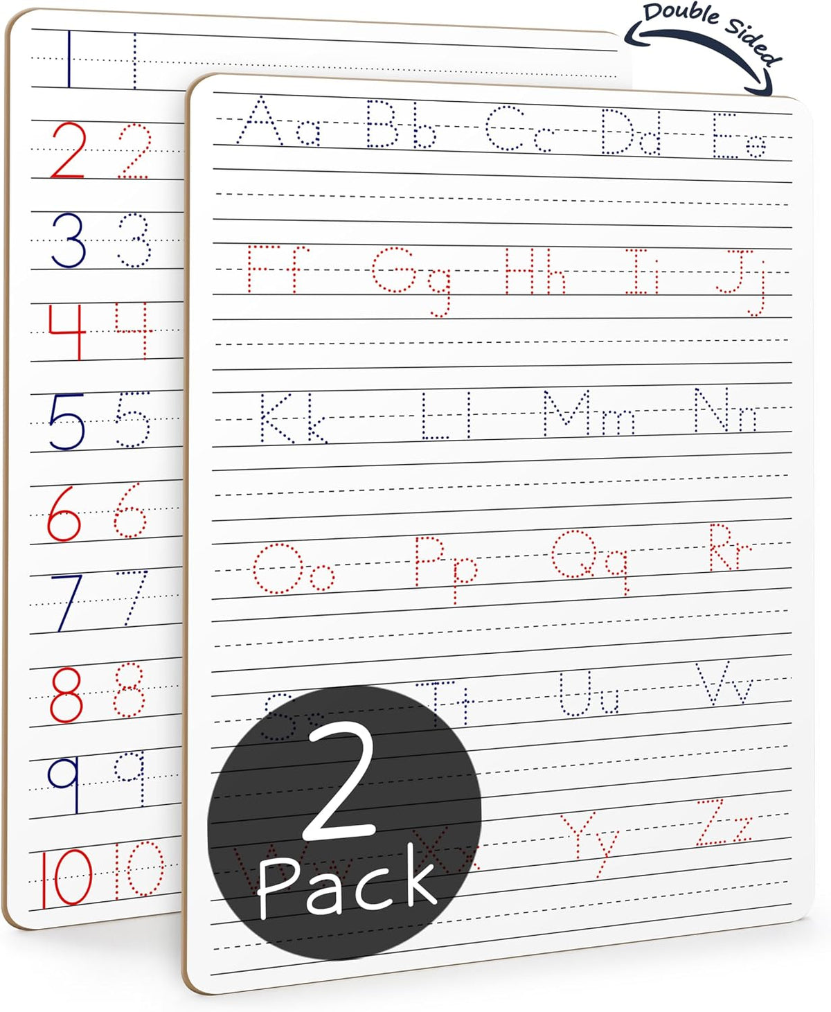 Scribbledo Alphabet Tracing Whiteboard, Dry Erase Lapboard 9x12 – Fun for Kids & Family - 2 Boards