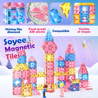 Diamond Magnetic Building Blocks for Kids - Pink - image 4
