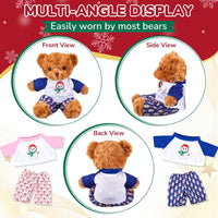 Civaner 2 Pack Bear Clothes Stuffed Animal Outfit Pajamas - Snowman - image 4