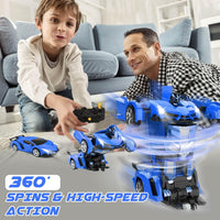 Dolanus Remote Control Car, Transform Robot, Boys Toys Gifts - Blue - image 3