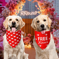Fall Dog Bandanas Large 3PCS - red pink black / Small - image 4
