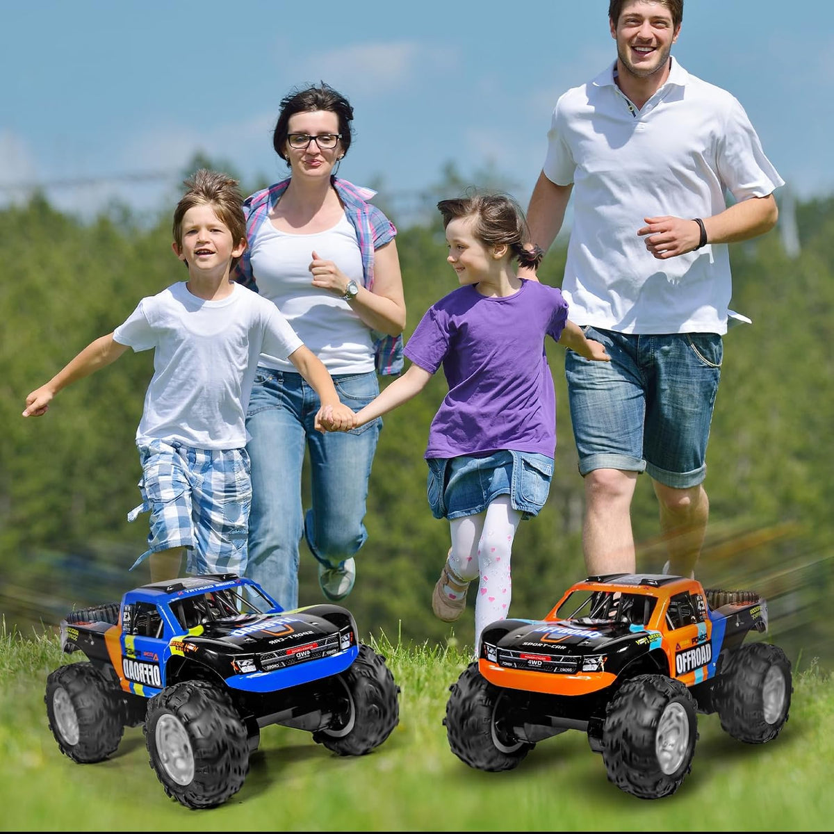 KB KAIBO 1:16 Amphibious Remote Control Car - Q205 Orange - image 3