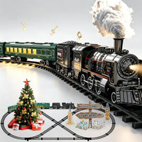 Electric Train Sets for Boys Girls Metal Alloy Christmas Trains Toys - Black Electric Train Luxury